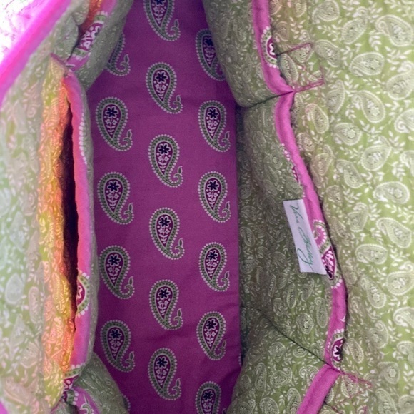 Vera Bradley - Ombré Pink and Lime Paisley Shoulder Bag - Picture 3 of 9